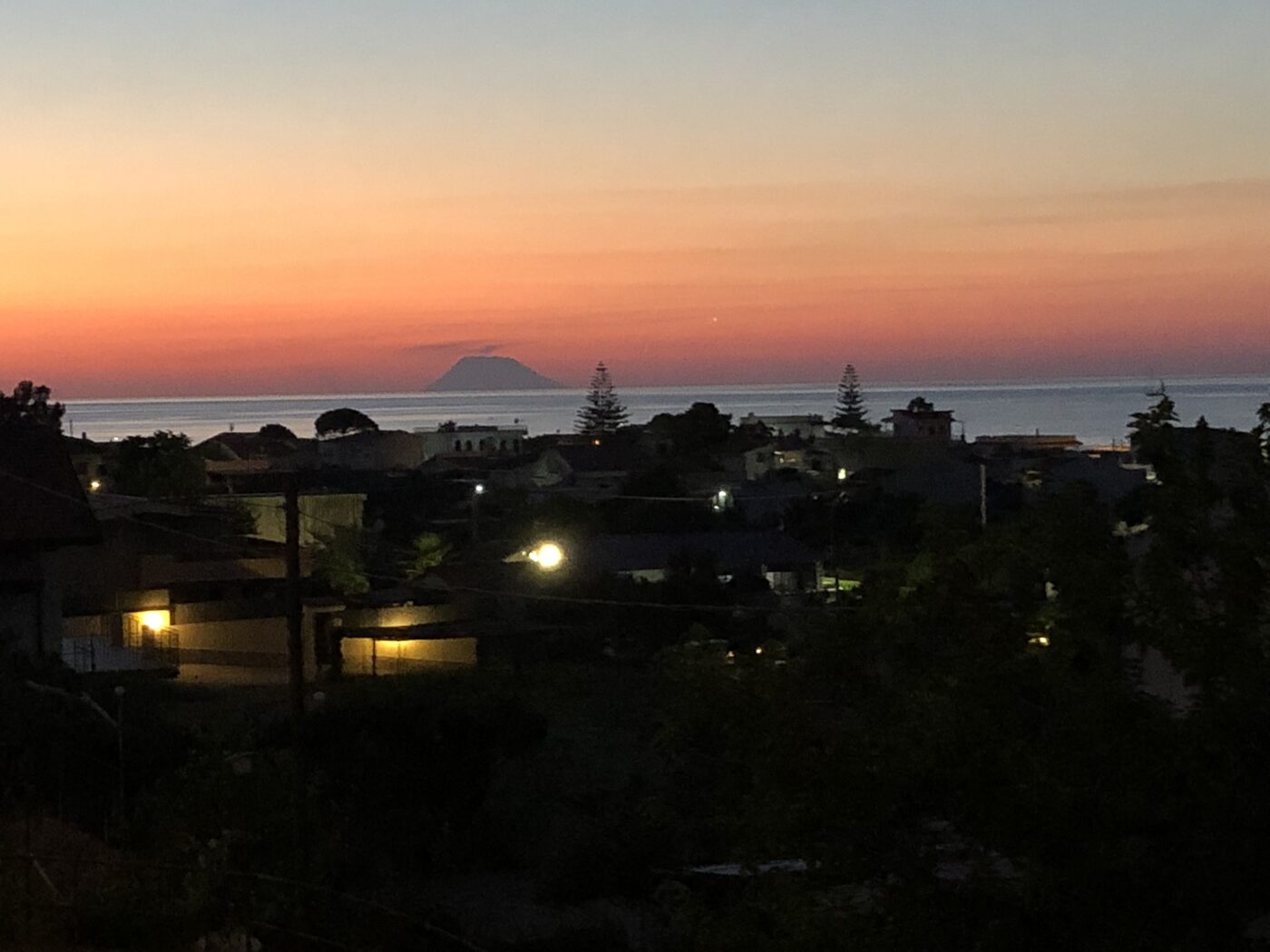 Soft orange sunset over the sea